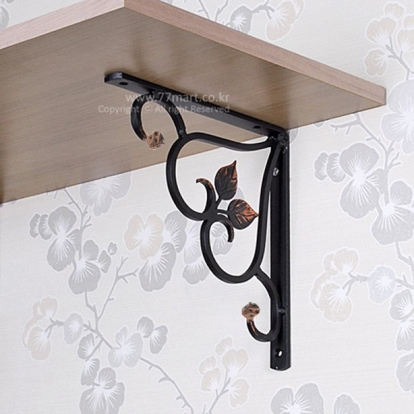 꾸밈닷컴 - 선반/무볼트랙/진열 ▼ > 선반대/선반상판 ▼ > 선반받침대/까치발 > 단조선반대 잎새 HD-09 (200mm)