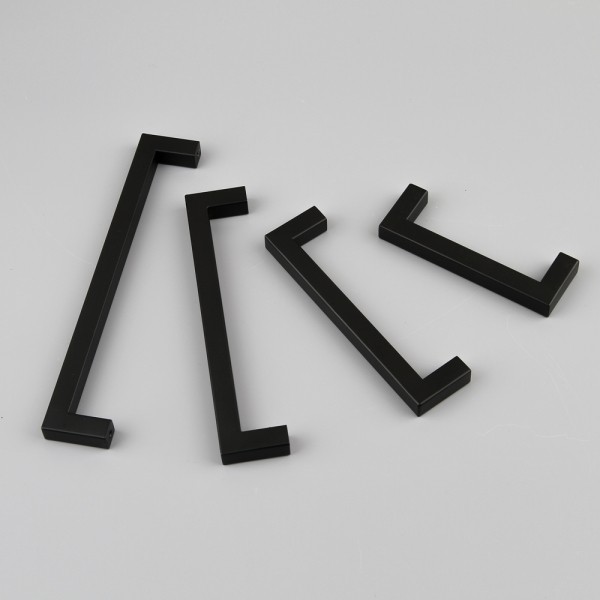 꾸밈닷컴 - 손잡이/도어락 ▼ > 가구손잡이 ▼ > P192mm 이상 > 가구손잡이 스퀘어 블랙 (P192mm) 25개입