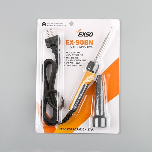 꾸밈닷컴 - 전기/조명/가전 ▼ > 전기자재 ▼ > 전기잡화 > 엑소 세라믹 인두기 EX-90BN (신형) 터보 일자형