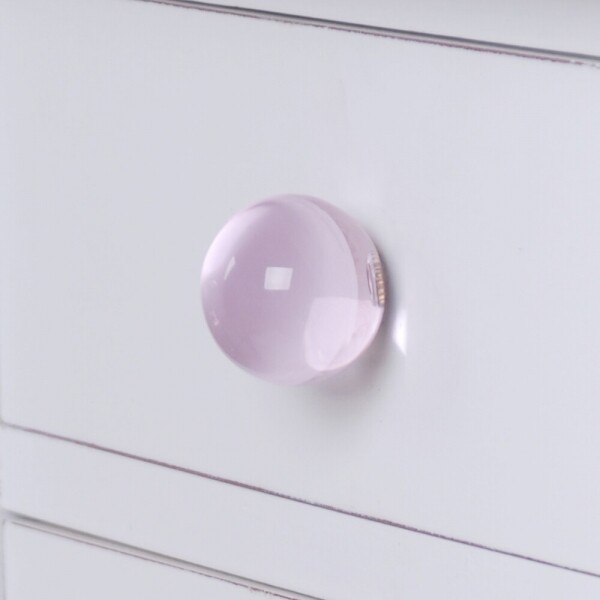 꾸밈닷컴 - 손잡이/도어락 ▼ > 가구손잡이 ▼ > 1구 꼭지손잡이 > 크리스탈 손잡이 핑크 ORM-001 (30mm)