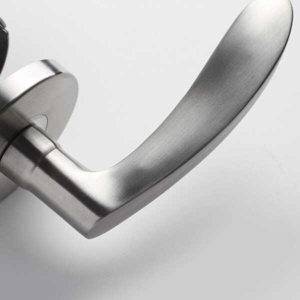 꾸밈닷컴 - 손잡이/도어락 ▼ > 방문손잡이 ▼ > 레버 버튼형 > [오픈마켓 연결용] 스테인리스 방문 손잡이 욕실 화장실 HDM01-016