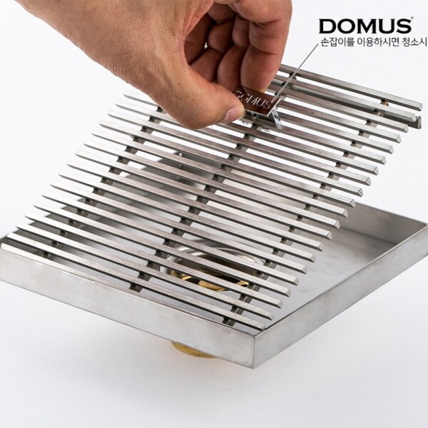 꾸밈닷컴 - 수도/수전/욕실자재 ▼ > 배수트렌치/유가 > 도무스 유가 S 스텐 150x150mm