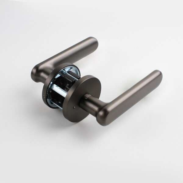 꾸밈닷컴 - 손잡이/도어락 ▼ > 방문손잡이 ▼ > 레버 버튼형 > 루체 방문손잡이 LU-176 (타공 55mm)