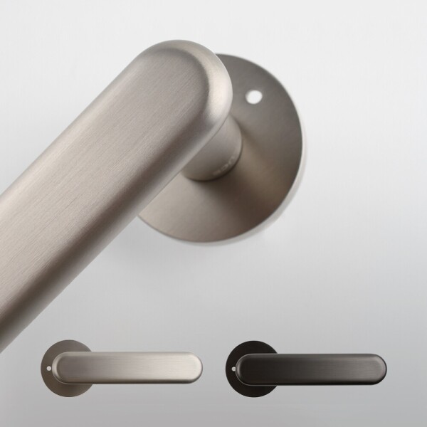 꾸밈닷컴 - 손잡이/도어락 ▼ > 방문손잡이 ▼ > 레버 버튼형 > 루체 방문손잡이 LU-376 (타공 45mm)