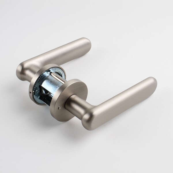 꾸밈닷컴 - 손잡이/도어락 ▼ > 방문손잡이 ▼ > 레버 버튼형 > 루체 방문손잡이 LU-376 (타공 45mm)