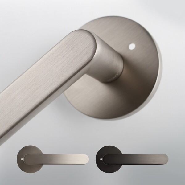 꾸밈닷컴 - 손잡이/도어락 ▼ > 방문손잡이 ▼ > 레버 버튼형 > 루체 방문손잡이 LU-177 (타공 55mm)