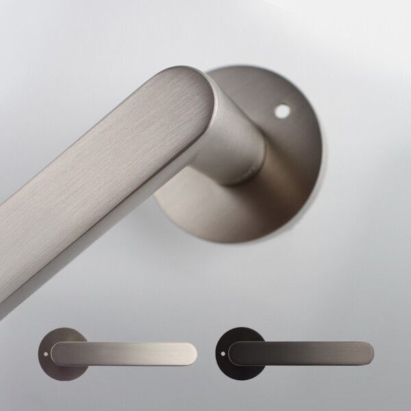 꾸밈닷컴 - 손잡이/도어락 ▼ > 방문손잡이 ▼ > 레버 버튼형 > 루체 방문손잡이 LU-377 (타공 45mm)