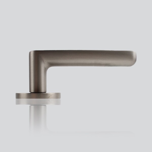 꾸밈닷컴 - 손잡이/도어락 ▼ > 방문손잡이 ▼ > 레버 버튼형 > 루체 방문손잡이 LU-377 (타공 45mm)