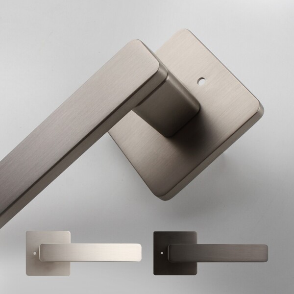 꾸밈닷컴 - 손잡이/도어락 ▼ > 방문손잡이 ▼ > 레버 버튼형 > 루체 방문손잡이 LU-282 (타공 55mm)