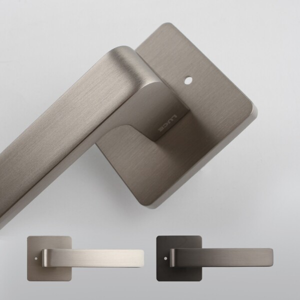 꾸밈닷컴 - 손잡이/도어락 ▼ > 방문손잡이 ▼ > 레버 버튼형 > 루체 방문손잡이 LU-289 (타공 55mm)