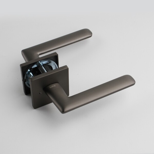 꾸밈닷컴 - 손잡이/도어락 ▼ > 방문손잡이 ▼ > 레버 버튼형 > 루체 방문손잡이 LU-291 (타공 55mm)