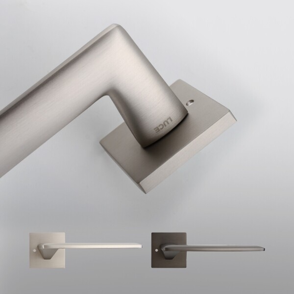 꾸밈닷컴 - 손잡이/도어락 ▼ > 방문손잡이 ▼ > 레버 버튼형 > 루체 방문손잡이 LU-491 (타공 45mm)