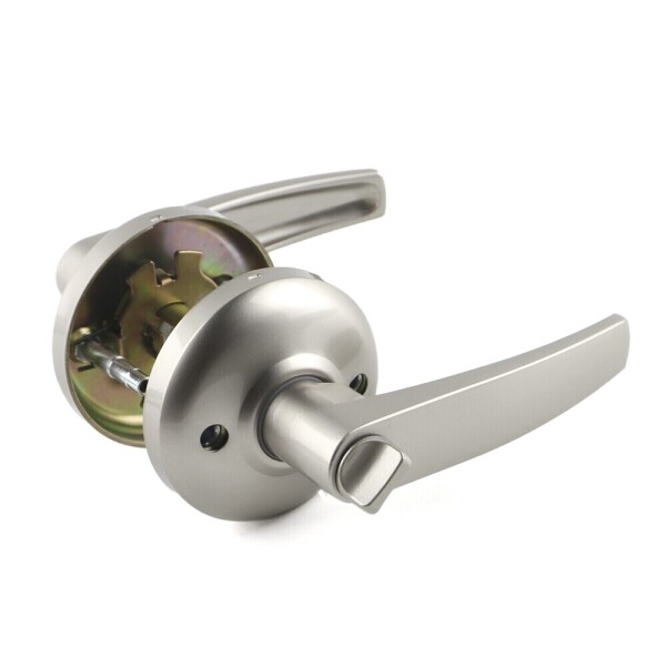 꾸밈닷컴 - 손잡이/도어락 ▼ > 중문/방화문손잡이 ▼ > 방화문 레버형 도어락 > 두꺼운 방화문 손잡이 9000 하나로 45~60mm용