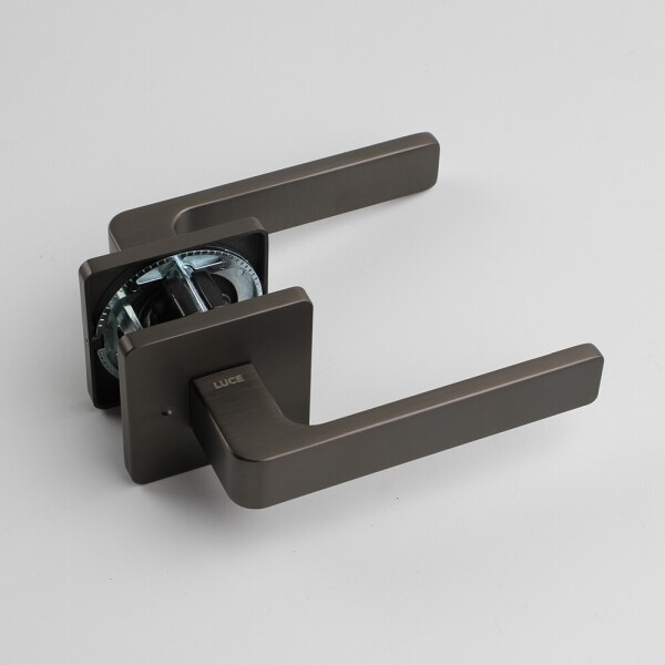 꾸밈닷컴 - 손잡이/도어락 ▼ > 방문손잡이 ▼ > 레버 버튼형 > 루체 방문손잡이 LU-289 (타공 55mm)
