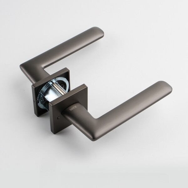 꾸밈닷컴 - 손잡이/도어락 ▼ > 방문손잡이 ▼ > 레버 버튼형 > 루체 방문문손잡이 LU-491 (타공 45mm)