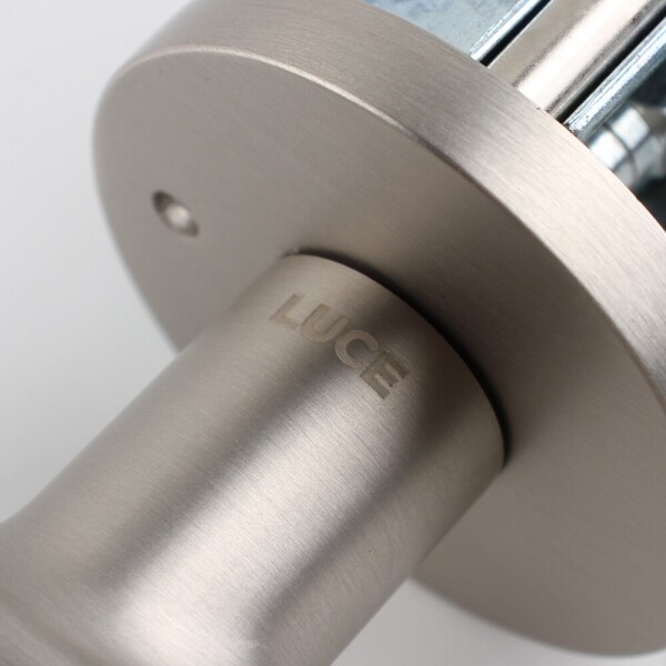 꾸밈닷컴 - 손잡이/도어락 ▼ > 방문손잡이 ▼ > 레버 버튼형 > 루체 방문문손잡이 LU-376 (타공 45mm)