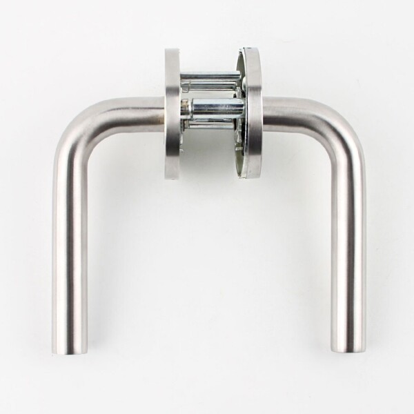 꾸밈닷컴 - 손잡이/도어락 ▼ > 방문손잡이 ▼ > 레버 버튼형 > 스텐 방문손잡이 스틱 실버