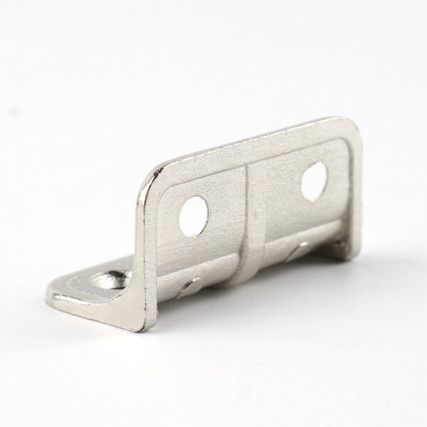 꾸밈닷컴 - 철물/산업용하드웨어 ▼ > 연결철물(꺽쇠/평철) ▼ > 꺽쇠/코너철 > 꺽쇠 휨방지 Ni (40x20mm) 100개/봉