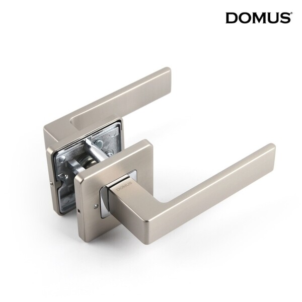 꾸밈닷컴 - 손잡이/도어락 ▼ > 방문손잡이 ▼ > 레버 버튼형 > 도무스 방문 손잡이 511NI 니켈 문고리