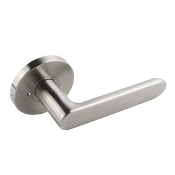 꾸밈닷컴 - 손잡이/도어락 ▼ > 방문손잡이 ▼ > 레버 버튼형 > 스텐 방문 손잡이 욕실 화장실 방 문고리