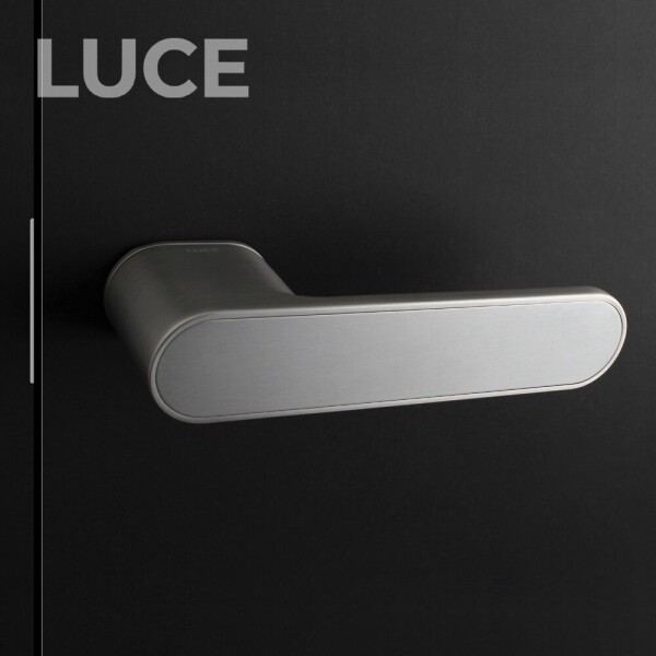 꾸밈닷컴 - 손잡이/도어락 ▼ > 방문손잡이 ▼ > 레버 버튼형 > 루체 방문손잡이 엔트런스 라운드