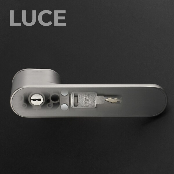 꾸밈닷컴 - 손잡이/도어락 ▼ > 방문손잡이 ▼ > 레버 버튼형 > 루체 방문손잡이 엔트런스 라운드