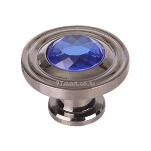 꾸밈닷컴 - 손잡이/도어락 ▼ > 가구손잡이 ▼ > 1구 꼭지손잡이 > 1구 꼭지손잡이 티파니 흑니켈블루 (36mm)